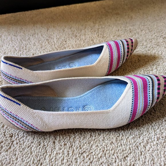 Rothy's Shoes - Rothy's Merino Ivory Ribbon Stripe 7